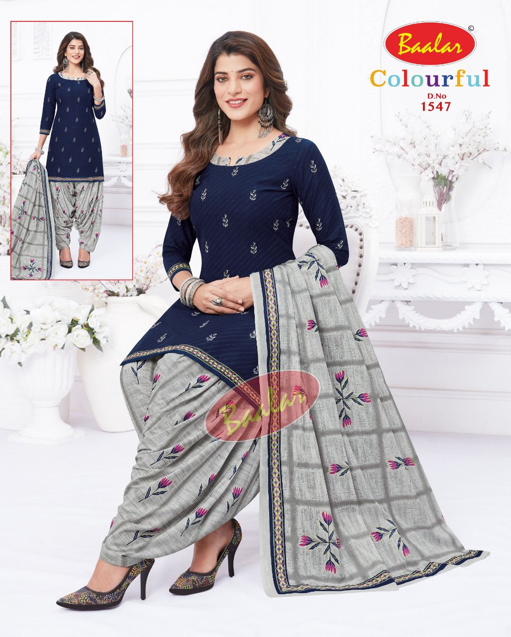 Baalar Colourful Vol 15 Regular Wear Wholesale Cotton Printed Readymade Suit
